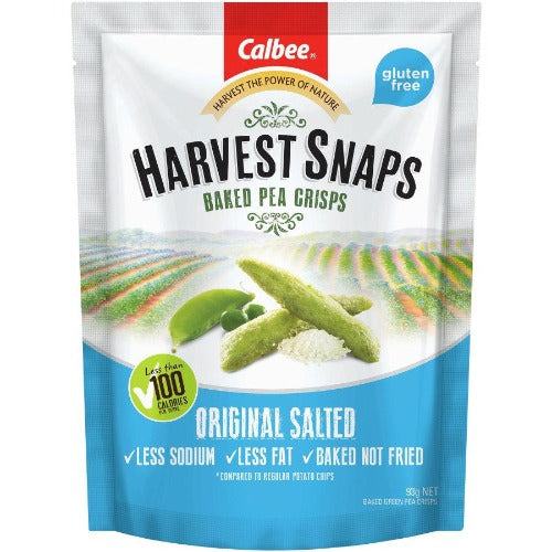 Calbee Harvest Snaps Original Salted Baked Pea Crisps 120g