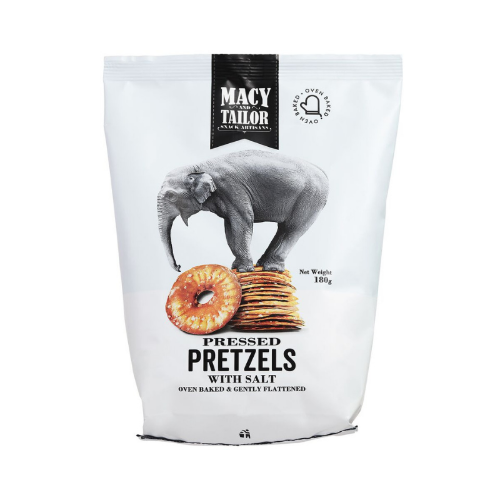 Macy & Tailor Sea Salt Pressed Pretzels 180g