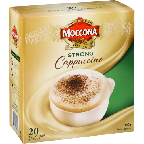 Moccona Cafe Classics Coffee Mix Strong Cappuccino 20pk