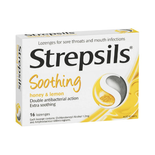 Strepsils Lemon & Honey Flavour Lozenges 16pk