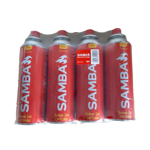 Samba Butane Gas Canister 220g 4pk