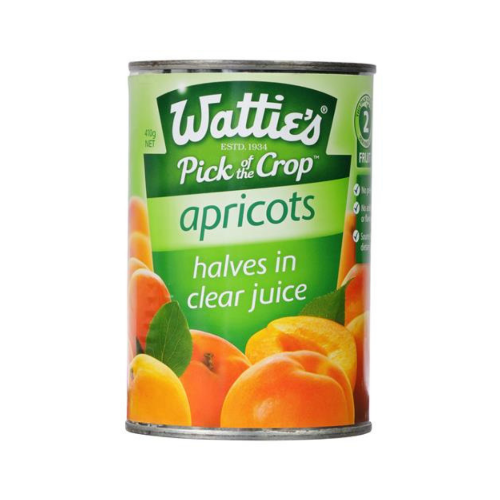 Watties Apricot Halves in Juice 410gm