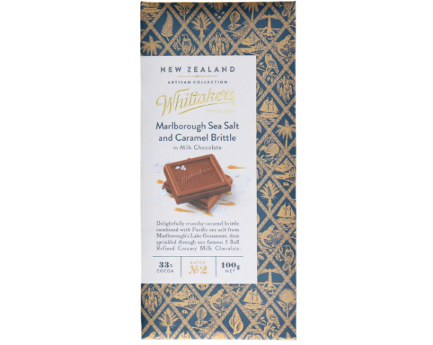 Whittakers Marlborough Sea Salt & Caramel Brittle Block 100g