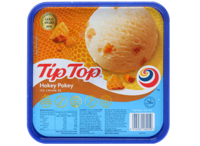 Tip Top Hokey Pokey Ice Cream 2L