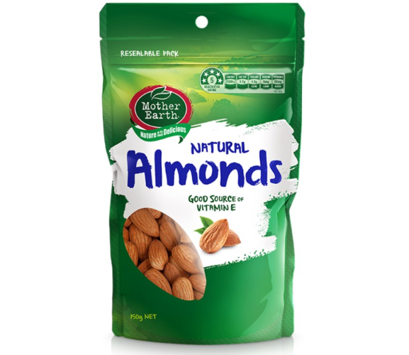 Mother Earth Almonds Natural 150g