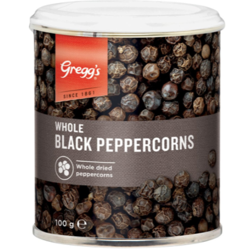 Greggs Whole Black Peppercorns 100g