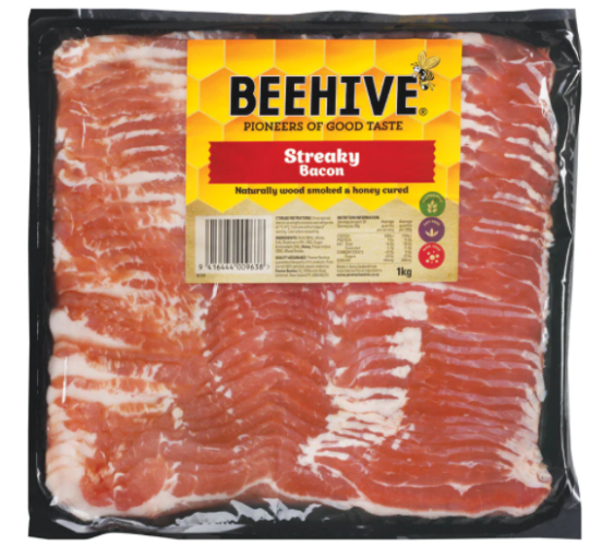 Beehive Streaky Bacon 1kg