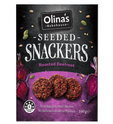 Olina's Bakehouse Roasted Beetroot Seeded Snackers 140g