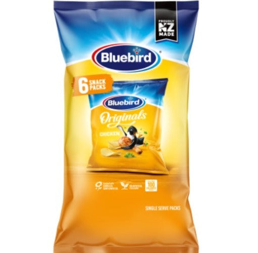 Bluebird Original Chicken Potato Chips 6pk 108g