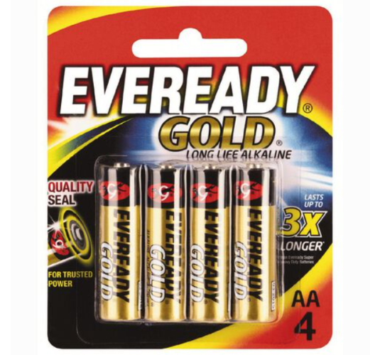 Eveready Gold AA Batteries 4pk