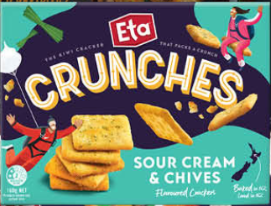 Eta Crunches Sour Cream & Chives Crackers 160g