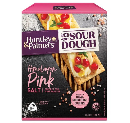 Huntley & Palmers Baked Sourdough Himalayan Pink Salt Crackers 140g