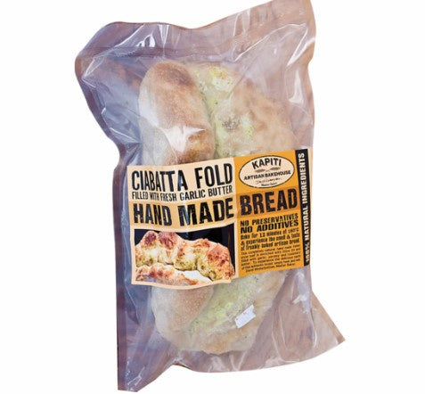 Kapiti Garlic Ciabatta Fold Bread 400g