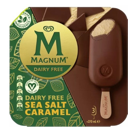 Streets Magnum Dairy Free Sea Salt Caramel Iceblocks 3pk