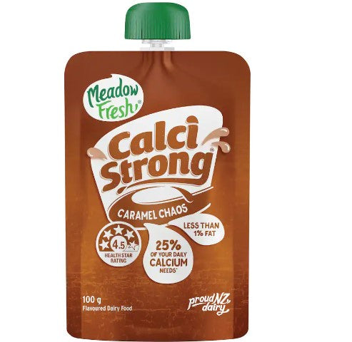 Meadow Fresh Calci Strong Caramel Chaos Dairy Food 100g