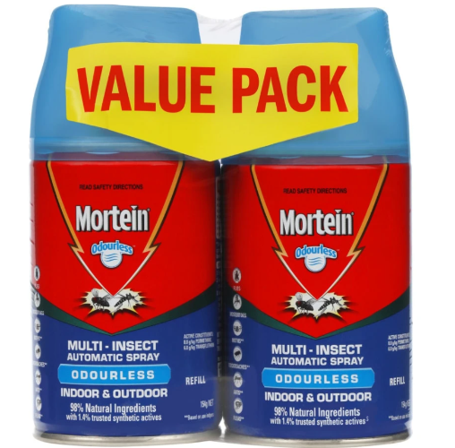 Mortein Odourless  Indoor Automatic Insect Control Spray Refill 2pk