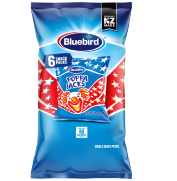 Bluebird Poppa Jacks Corn Snacks 6pk 72g