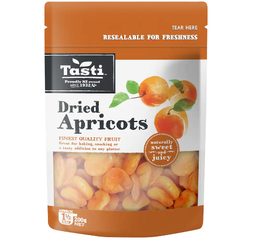 Tasti Dried Whole Apricots 200g