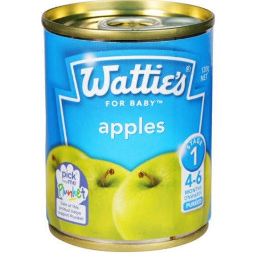 Watties Apples Baby Food Tin 120g