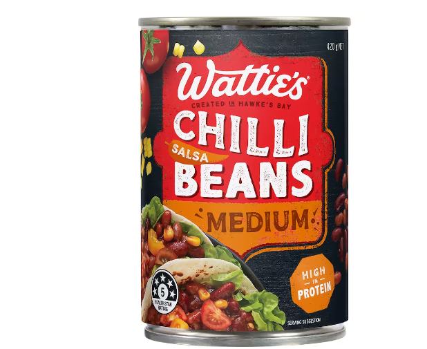 Watties Medium Chilli Beans 420g