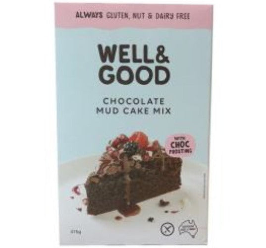 Well&Good Gluten Free Choc Mud Cake + Frosting 475g