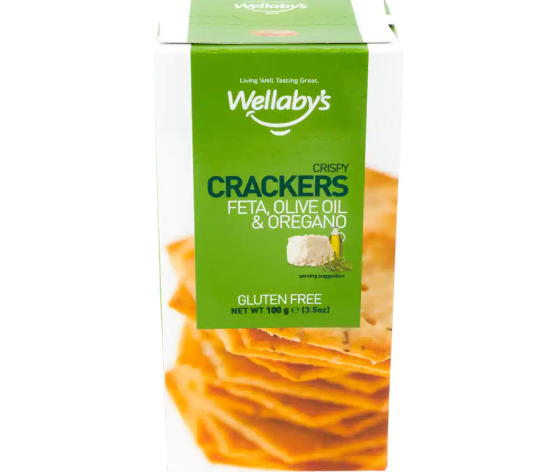 Wellabys Feta & Oregano Crackers 85g