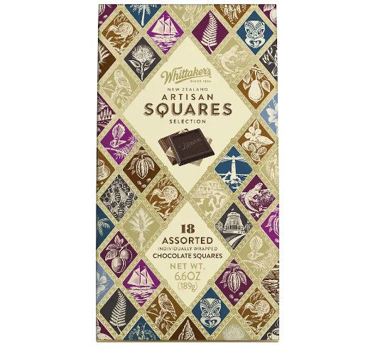 Whittakers Artisan Squares Selection 18 Assorted Chocolate Squares 189g